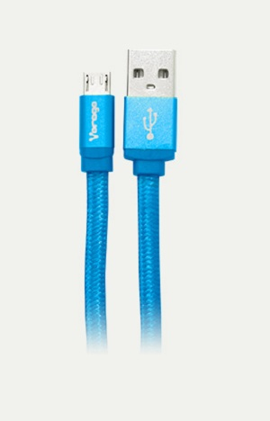 Vorago CAB-113 cable USB 1 m USB 2.0 USB A Micro-USB B Azul
