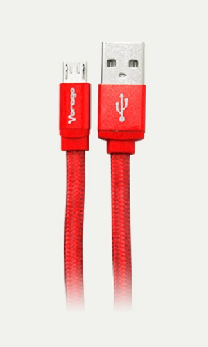 Vorago CAB-113 cable USB 1 m USB 2.0 USB A Micro-USB B Rojo