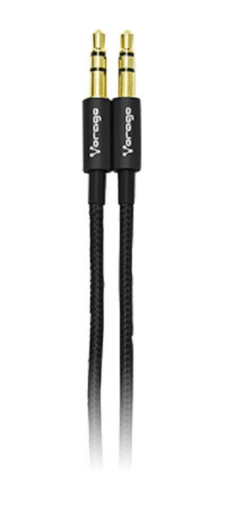 Vorago CAB-115 cable de audio 1 m 3,5mm Negro