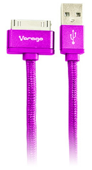 Vorago CAB-118 cable de teléfono móvil Rosa 1 m USB A Apple 30-pin