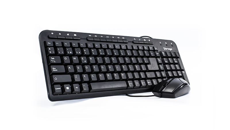 Vorago KM-105 teclado Ratón incluido USB QWERTY Español Negro
