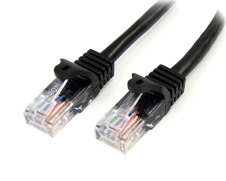 Cable de red StarTech.com 45PAT5MBK Negro 5 m Cat5e U/UTP (UTP)