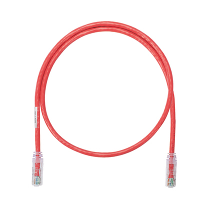 PANDUIT  Cable de parcheo UTP Categoría 6, con plug modular en cada extremo - 1 m. - Rojo