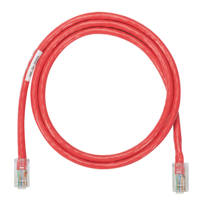 PANDUIT  Cable de parcheo UTP Categoría 5e, con plug modular en cada extremo - 1 m. - Rojo