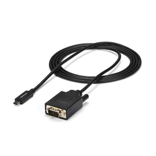StarTech.com Cable Adaptador Conversor USB-C a VGA - 2m - 1920x1200