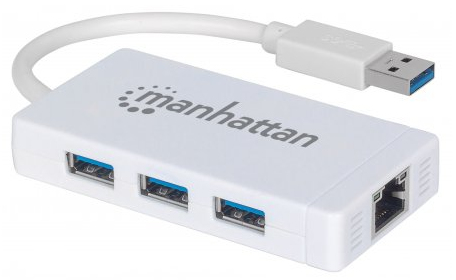Manhattan 507578 hub de interfaz USB 3.2 Gen 1 (3.1 Gen 1) Type-A 5000 Mbit/s Blanco