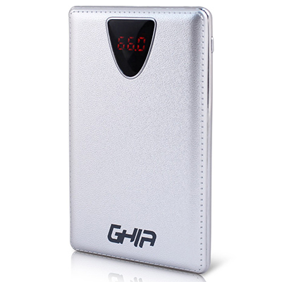 Ghia GAC-014 batería externa Polímero de litio 8000 mAh Plata
