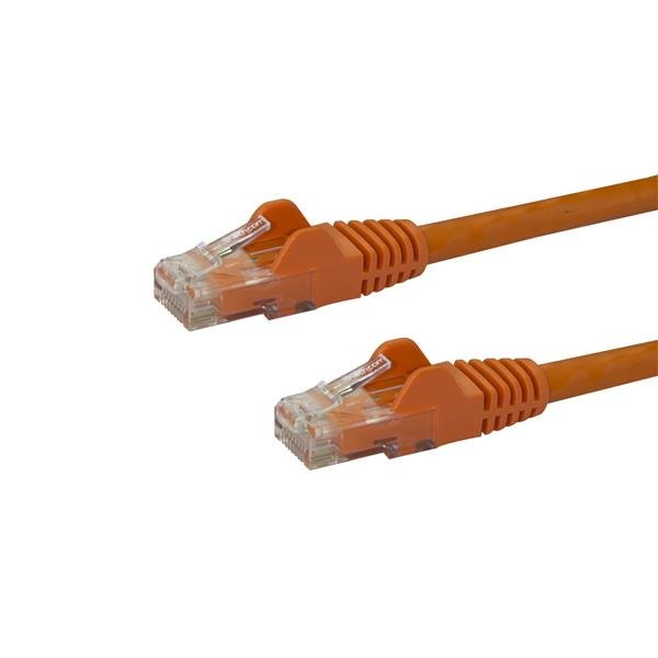 StarTech.com Cable de Red de 0,5m Naranja Cat6 UTP Ethernet Gigabit RJ45 sin Enganches
