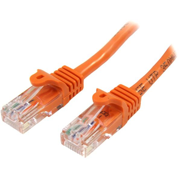 StarTech.com Cable de Red de 10m Naranja Cat5e Ethernet RJ45 sin Enganches