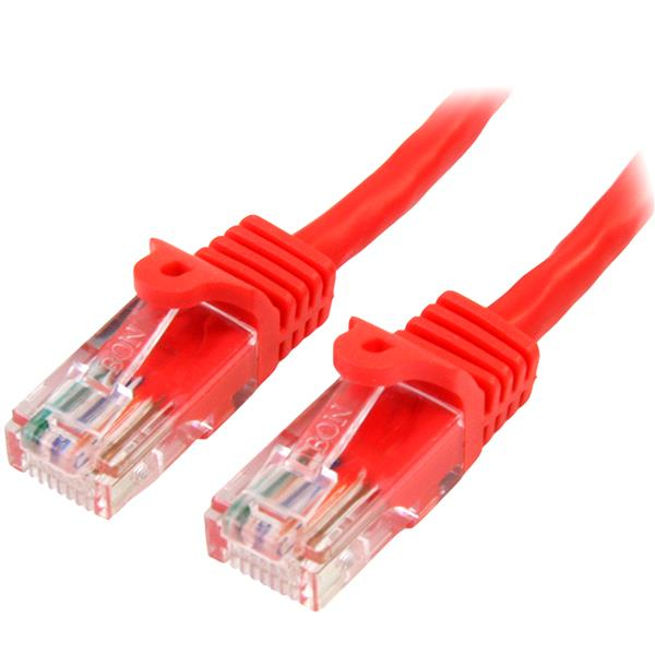 StarTech.com Cable de Red de 10m Rojo Cat5e Ethernet RJ45 sin Enganches