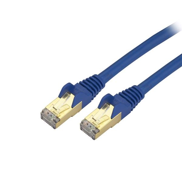 StarTech.com C6ASPAT15BL cable de red Azul 4,6 m Cat6a