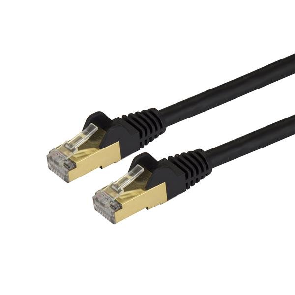 Cable de red StarTech.com C6ASPAT6BK Negro 1,8 m Cat6a