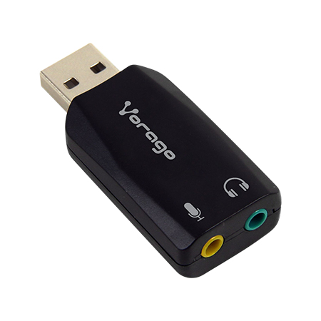 Vorago ADP-201 cambiador de género para cable USB 2.0 2x 3.5mm Negro