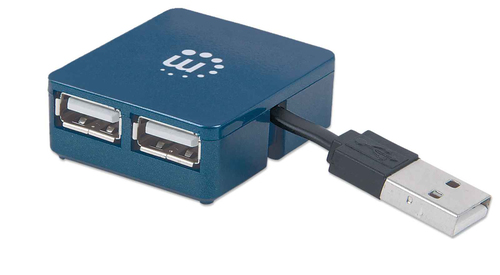 Manhattan 160605 hub de interfaz USB 3.2 Gen 1 (3.1 Gen 1) Type-A 480 Mbit/s Negro