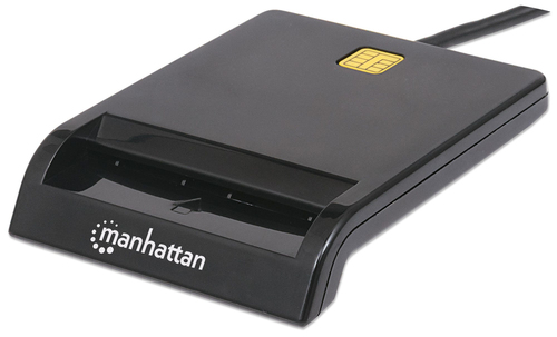Manhattan 102049 lector de tarjeta inteligente Interior USB 2.0 Negro