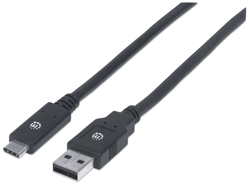 Manhattan 354974 cable USB 2 m USB 3.2 Gen 1 (3.1 Gen 1) USB C USB A Negro