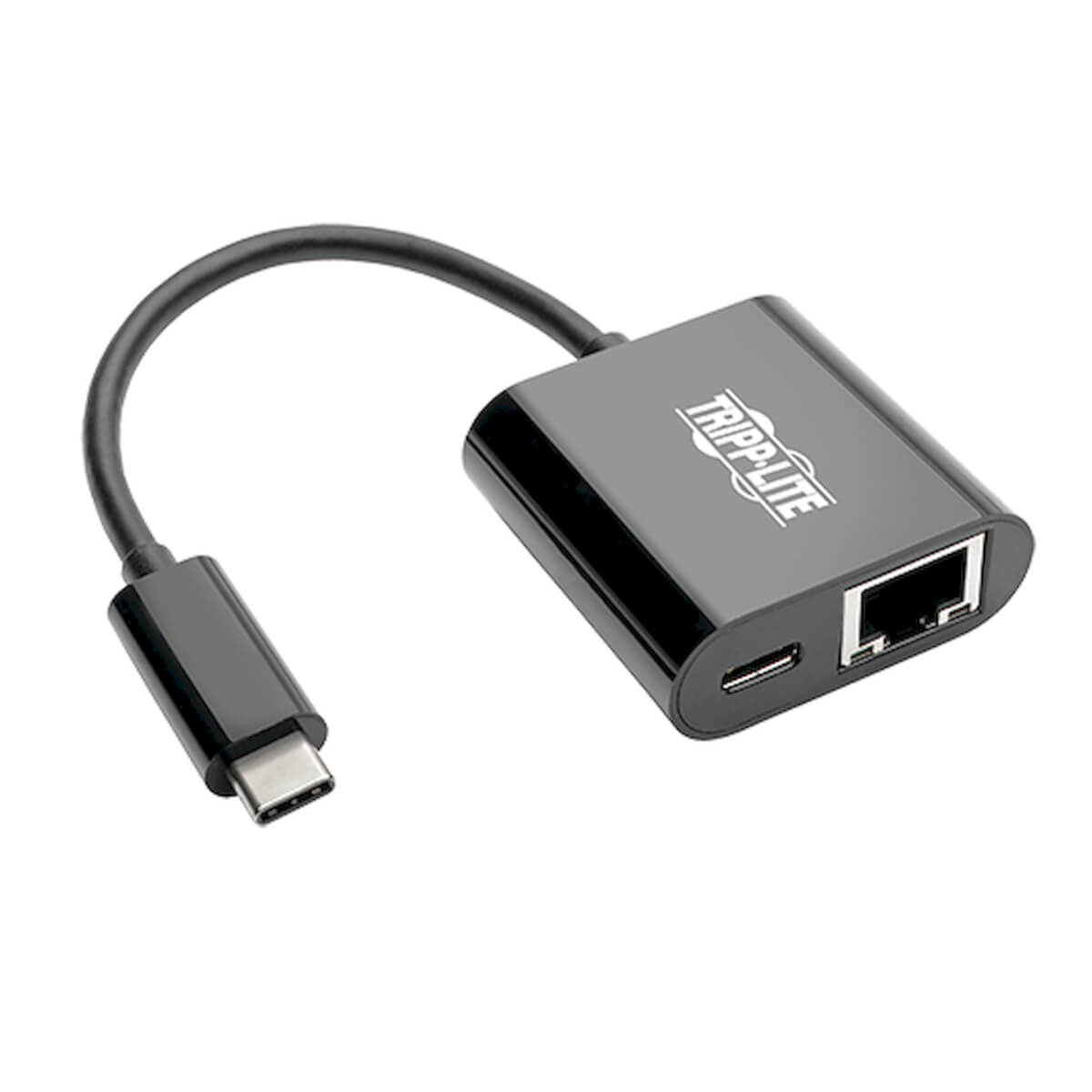 Tripp Lite U436-06N-GB-C Adaptador de Red USB-C a Gigabit con USB-C PD - Thunderbolt 3, Negro