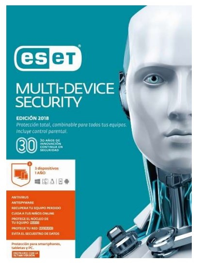 ESET Multi-Device Security 2018 Español Licencia básica 3 licencia(s) 1 año(s)