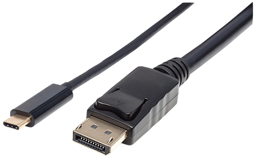 Manhattan 152464 adaptador de cable de vídeo 2 m USB Tipo C DisplayPort Negro