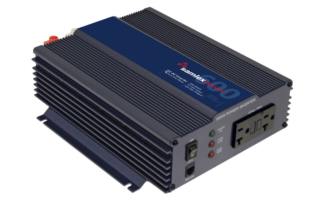 Samlex  Inversor de Corriente (CD-CA) 600W Onda Sinusoidal Pura, Ent:12 Vcc, Sal: 120 Vca 60 Hz
