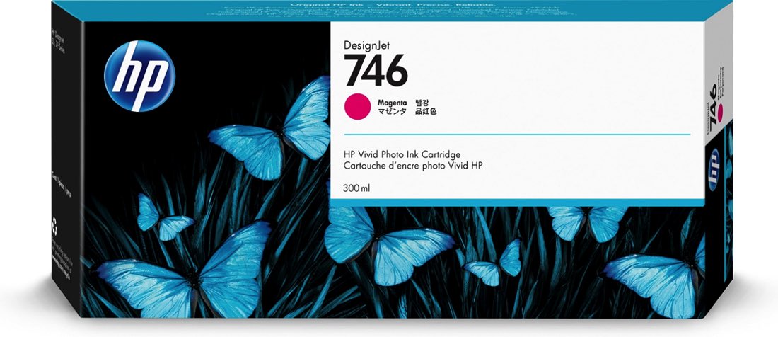 HP Cartucho de tinta magenta DesignJet 746 de 300 ml