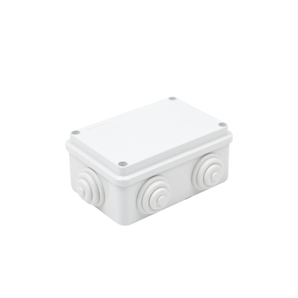 GEWISS  Caja de derivación de PVC Auto-extinguible con 6 entradas, tapa atornillada, 120 x 80 x 50 mm (4.74 x 3.15 x 1.97 in), Para Exterior (IP55)