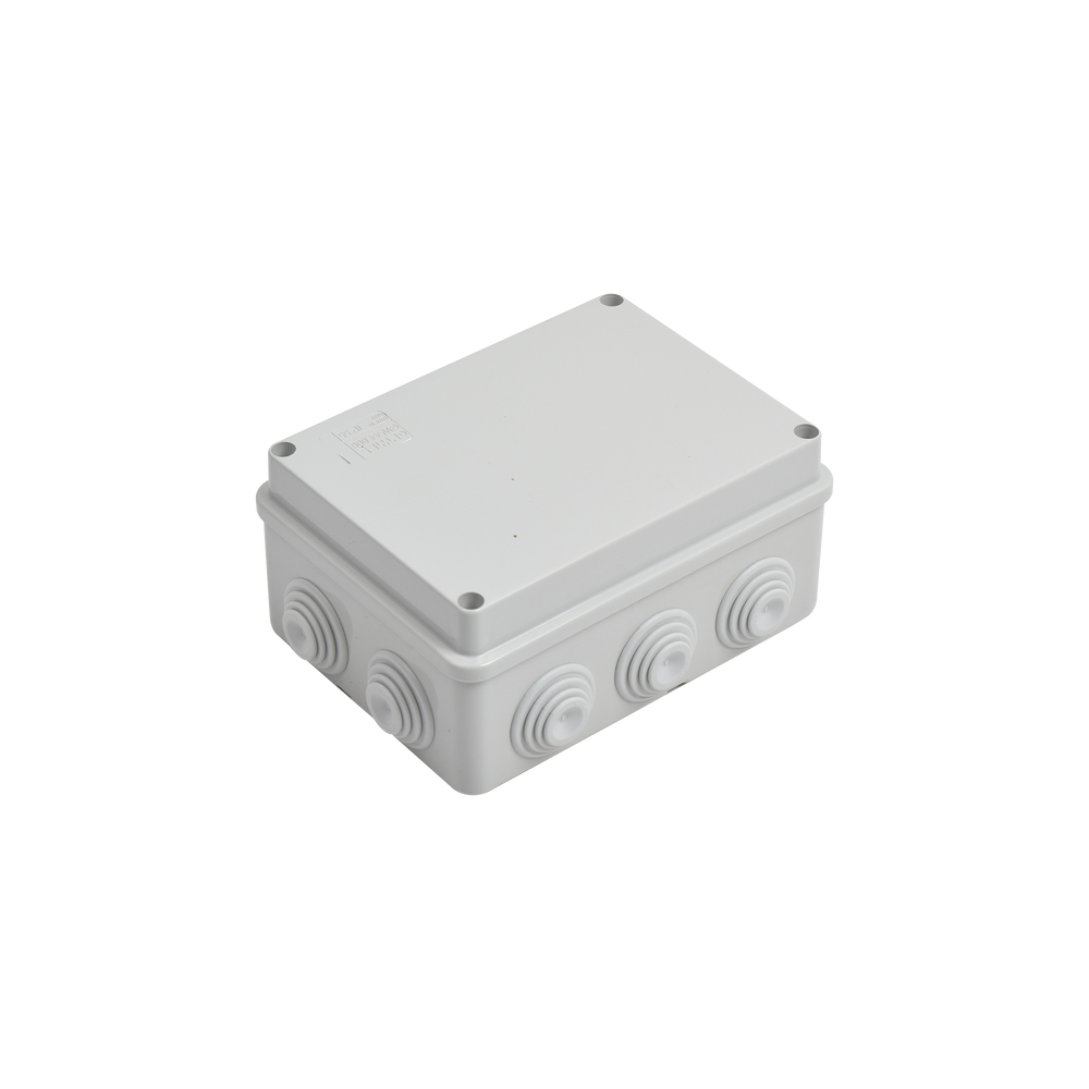GEWISS  Caja de derivación de PVC Auto-extinguible con 10 entradas, tapa atornillada, 150x110x70 MM, Para Exterior (IP55)