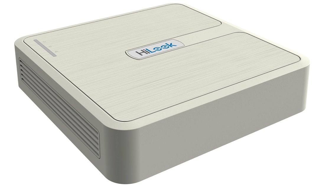 HiLook  NVR 4 Megapixel (Compatibles con Cámaras AcuSense) / 4 Canales IP / 4 Puertos PoE+ / 1 Bahía de Disco Duro / Salida en Full HD