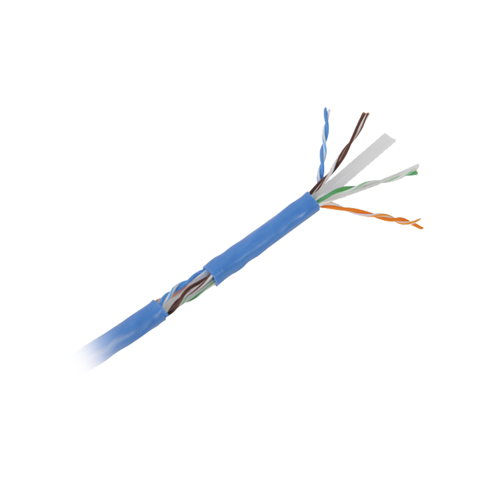 LinkedPro  Bobina de Cable de 305 m (1000 ft) Cat6 aleación de Cobre y Aluminio ( CCA ), color Azul Versión Económica. Uso en interior.