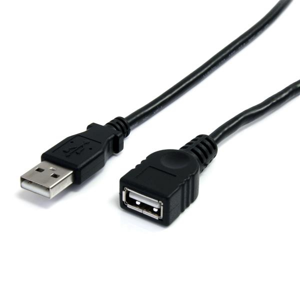 StarTech.com Cable de 3m de Extensión USB 2.0 - Macho a Hembra USB A - Extensor - Negro