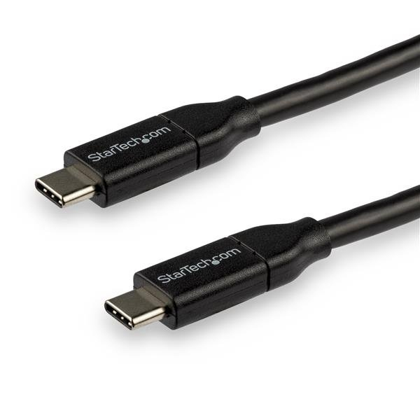 StarTech.com Cable de 3m USB-C a USB-C con capacidad para Entrega de Alimentación de 5A - USB TipoC - Cable de Carga USBC - USB 2.0