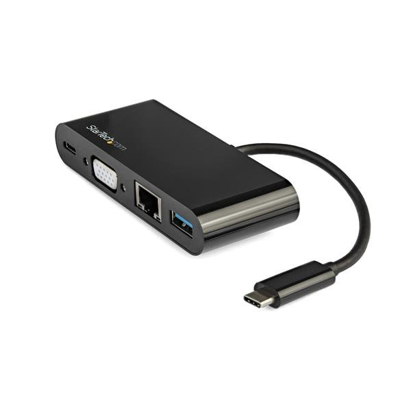 StarTech.com Docking Station USB-C para Portátiles - Mini Replicador de Puertos para Monitor VGA 1080p - Entrega de Alimentación de 60W Passthrough