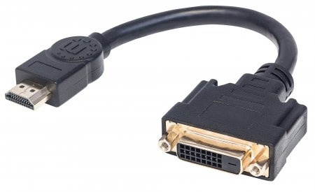 Manhattan 354592 adaptador de cable de vídeo 0,2 m HDMI DVI-D Negro