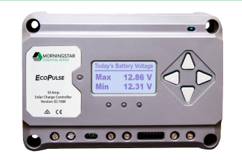 Morningstar  Controlador solar 12/24 Vcc de 10 Amp. Sin pantalla de medición.