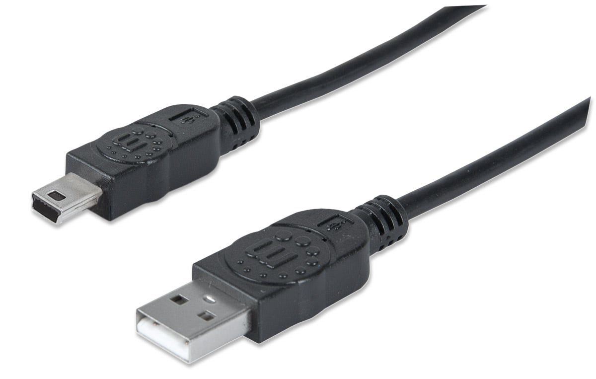 Manhattan 333375 cable USB 1,8 m USB 2.0 USB A Mini-USB B Negro