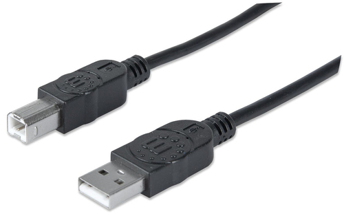 Manhattan 337779 cable USB 5 m USB 2.0 USB A USB B Negro