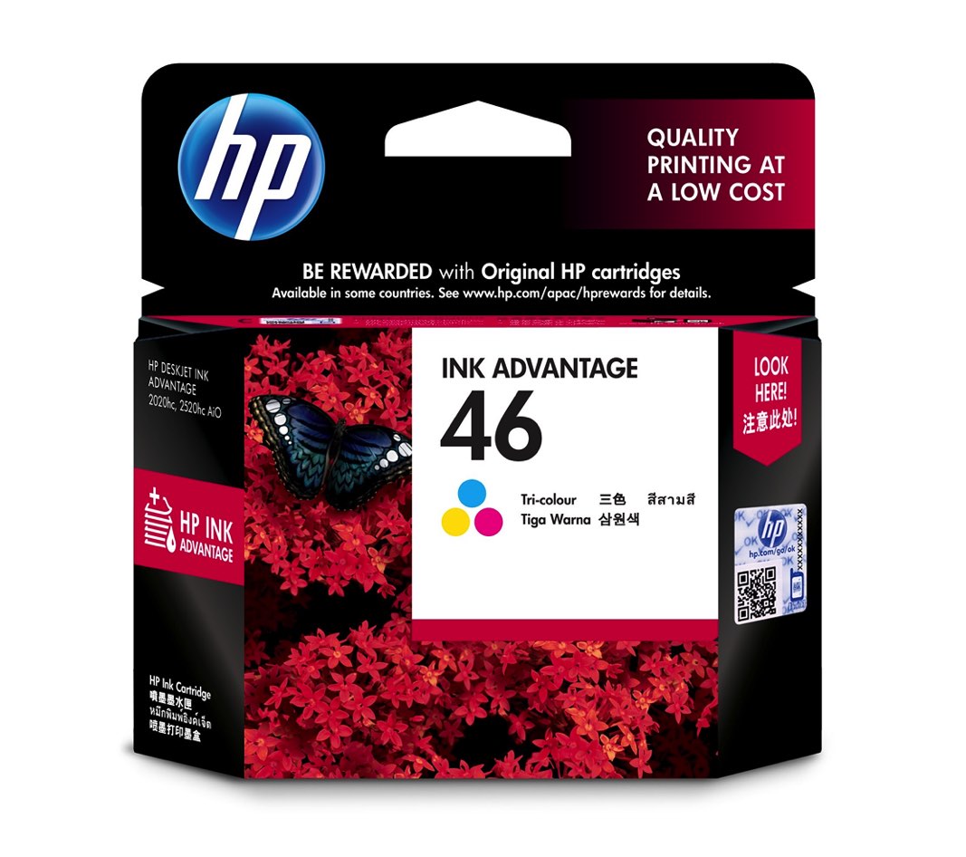 HP Cartucho original de tinta tricolor 46 Advantage