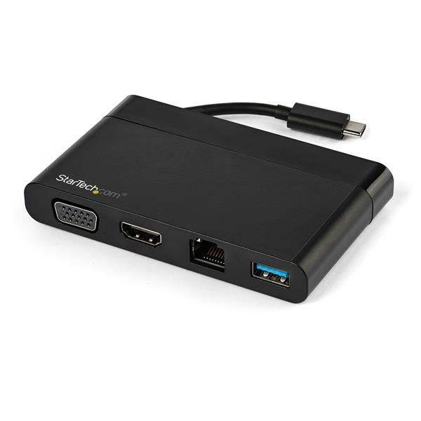 StarTech.com Adaptador Multipuertos USB-C 4K con HDMI y VGA - Mac Win Chrome - 1x USB-A - GbE - Portátil - Docking Station USB Tipo C