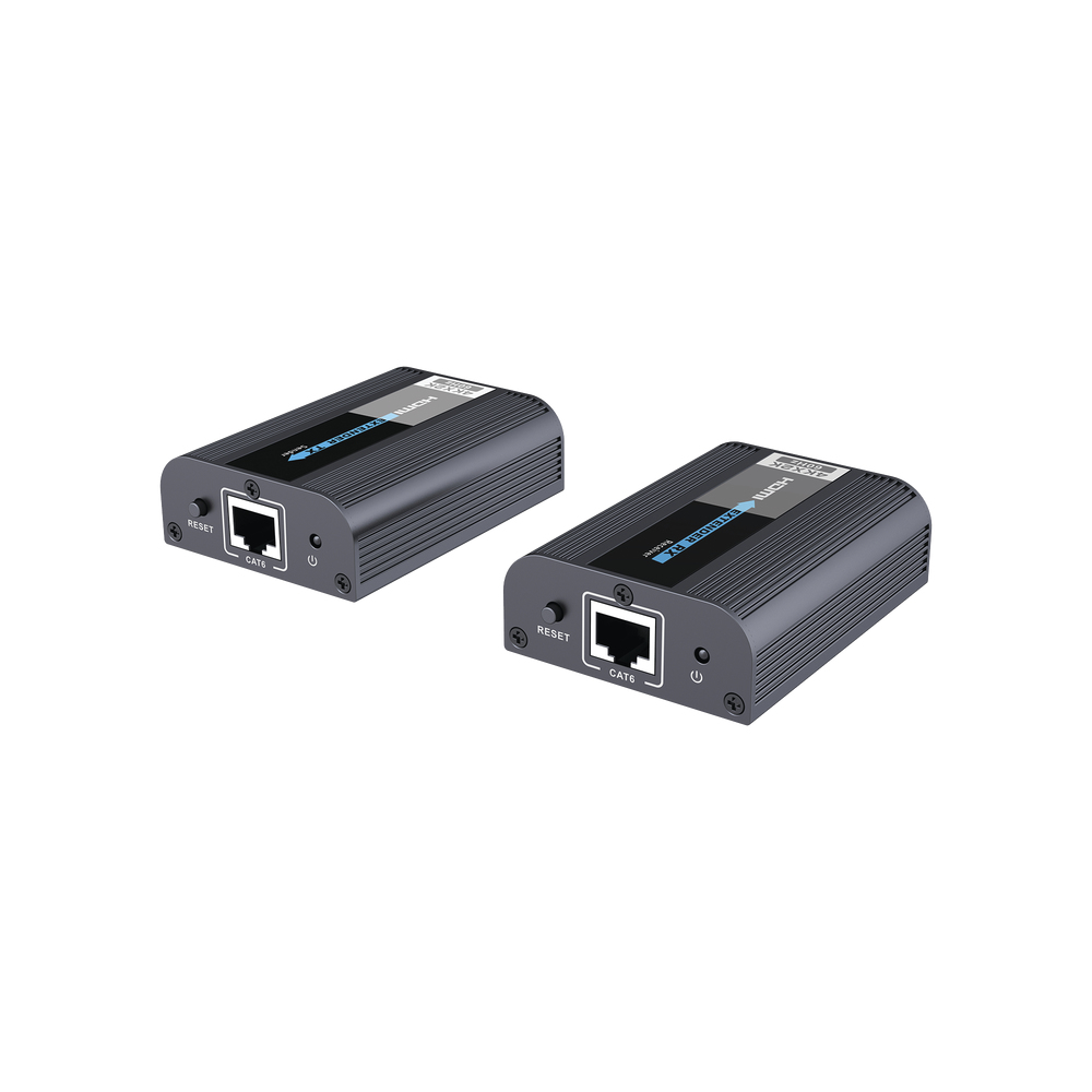 Epcom  Kit Extensor HDMI para distancias de 30 metros / Resolución 4K x 2K@ 30 Hz/ Cat 6, 6a y 7 / HDCP2.2 / HDMI 2.0  / Soporta PCM, HDbitT / Soporta control remoto del equipo fuente.