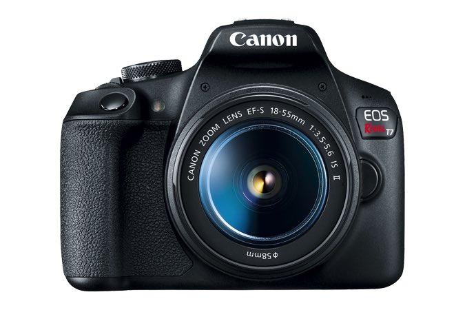 Canon EOS Rebel T7 EF-S 18-55mm IS II Kit Juego de cámara SLR 24,1 MP CMOS 6000 x 4000 Pixeles Negro