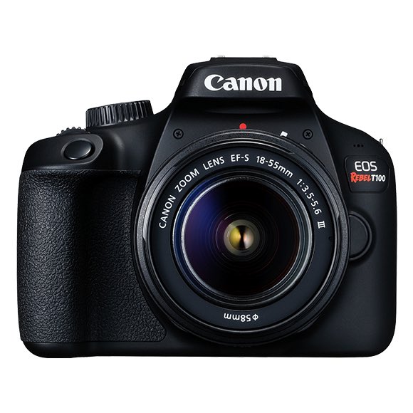 Canon EOS Rebel T100 + EF-S 18-55mm III Juego de cámara SLR 18 MP CMOS 5184 x 3456 Pixeles Negro