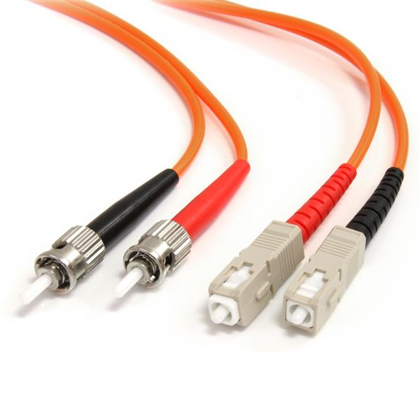 StarTech.com FIBSTSC1 cable de fibra optica 1 m ST SC OM1 Naranja