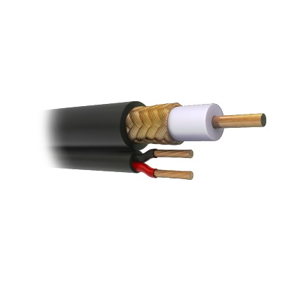 Viakon  ( venta x metro ) Cable siamés coaxial RG59. ( Forro grabado con la marca SYSCOM )