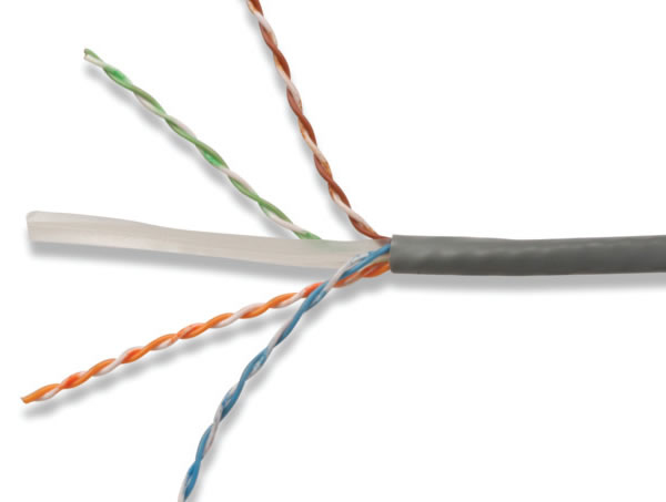 Siemon  Bobina de Cable UTP Reelex, de 4 pares, Desempeño Cat6, LS0H (Bajo humo, cero halógenos), Color Gris, 24 AWG, 305m