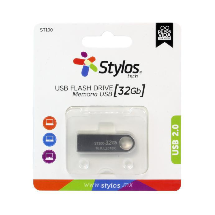 Stylos STMUSB3B unidad flash USB 32 GB 2.0 Gris, Plata