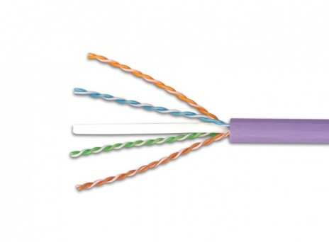 Siemon  Bobina de Cable UTP Reelex, de 4 pares, Desempeño Cat6, LS0H (Bajo humo, cero halógenos), Color Violeta, 24 AWG, 305m