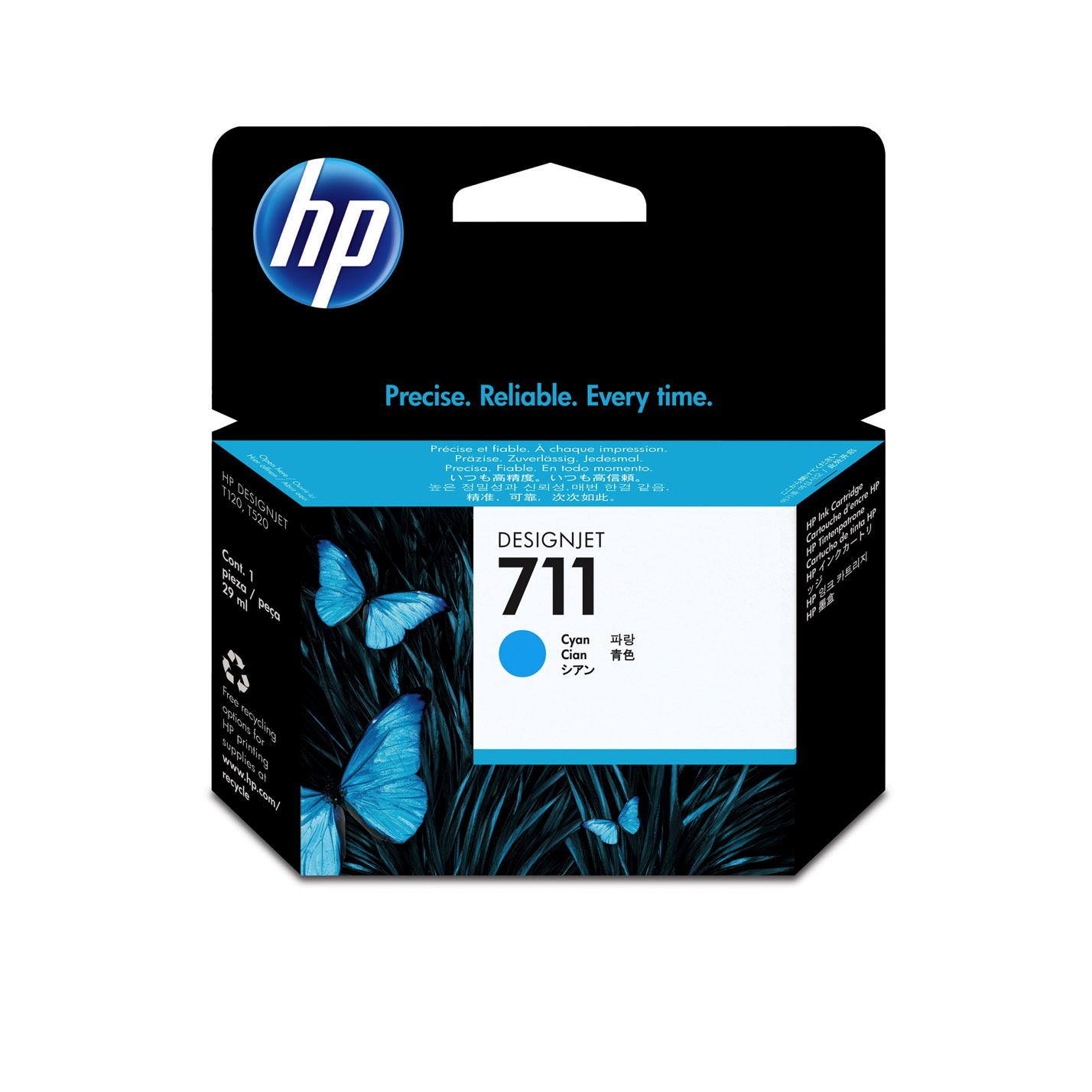 HP Cartucho de tinta DesignJet 711 cian de 29 ml