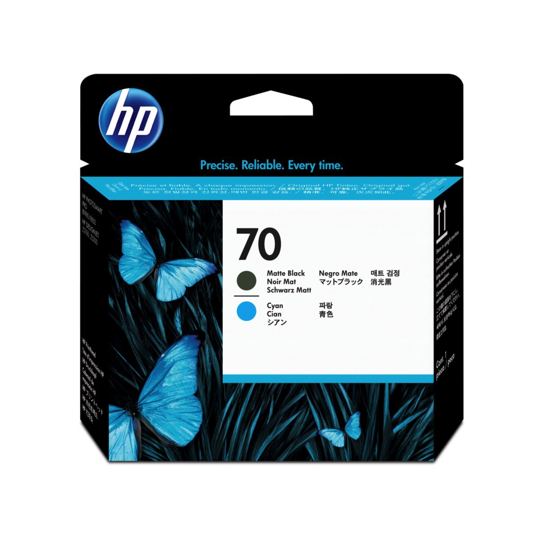 HP Cabezal de impresión DesignJet 70 cian/negro mate