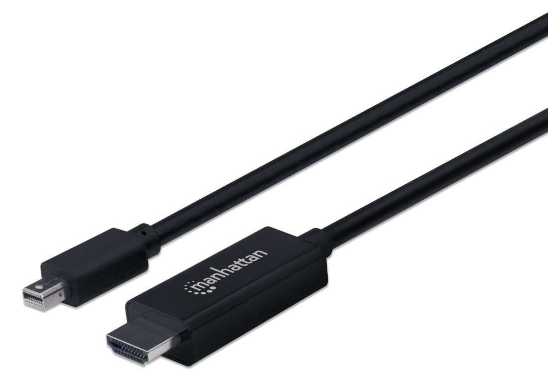 Manhattan 153232 adaptador de cable de vídeo 1,8 m Mini DisplayPort HDMI tipo A (Estándar) Negro