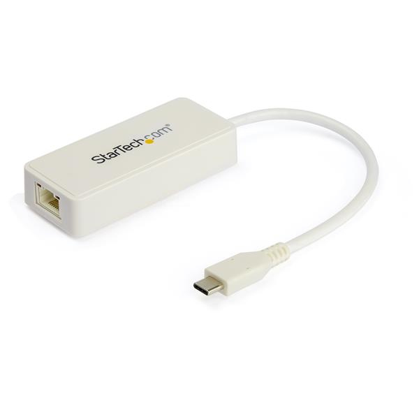 StarTech.com Adaptador de Red Ethernet USB-C con un Puerto USB 3.0 - Blanco